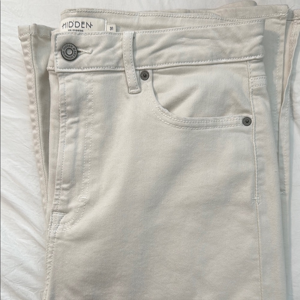 Hidden Women's Cream Boot Cut Jeans- cream